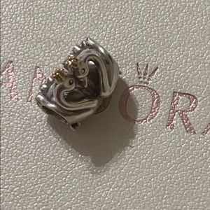 Pandora Authentic Swan Embrace w/ 14k Gold charm
